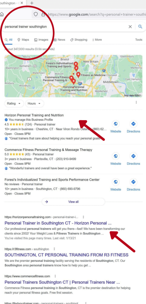Seo for personal trainers screenshot Seo for personal trainers screenshot